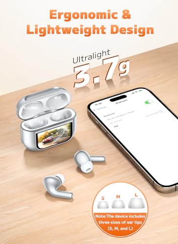 Image of Wireless Earbuds, Bluetooth 5.4 Ear Buds, ENC Noise Cancelling Headphones with 48H Playtime, Bass Stereo Sound, Compatible with iPhone Air /17 /16 /15 /14 /Android, Pad - Sky Blue
