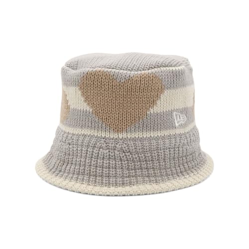 [�j���[�G��] �j�b�g�o�P�b�g �W���K�[�h �R�b�g�� ���C�g�O���[/�X�g�[�� M/L KNIT BUCKET HEART LGRY STO 14667670 NER37C8685