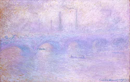 Posters et Art Claude Monet Pont de Waterloo décoration murale vintage