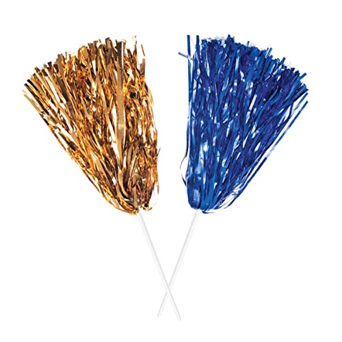 Anderson's School Spirit Shakers, Cheerleader Pom Poms, Sports Fan Gear, Football Accessories, Homecoming, Gold and Royal, Package of 50