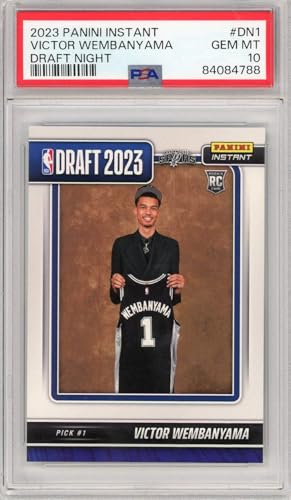 Graded 2023 Panini Instant Victor Wembanyama #DN1 Draft Night Rookie RC Basketball Card PSA 10 Gem Mint
