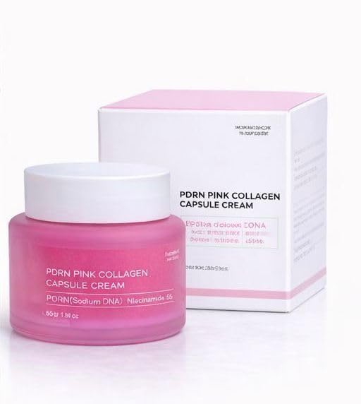 Generic PDRN Pink Collagen Capsule Cream with Niacinamide 5%, Brightening & Hydrating Moisturizer for Smooth, Glowing Skin