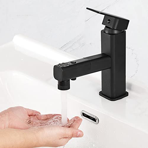 Robinet de lavabo extractible 3 modes et jet anti-éclaboussures