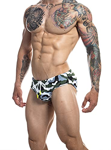 Mens Swim Brief Athletic Training Swimsuit Pouch Pad Bulge Bathing Bikini2