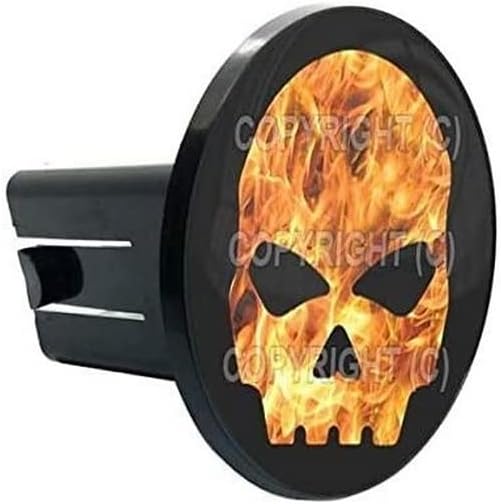 Universal Class 2 3 Tow Hitch Receiver Insert Cover Plug for FIRE Skull G B MBU Model-PYT-8888-3624