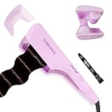 VODANA Professional Triple Flow Ceramic Hair Waver - Easy Beach Waves with Embedded Double Barrel Wave Iron. Experience Instant Heat, Long-Lasting Performance, and Quick Heat Up. (1.25 inch, Lavender)