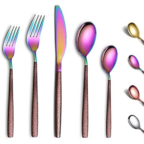 Berglander 20-Piece Rainbow Silverware Set Cover