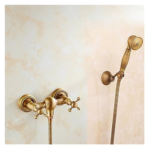 Ensemble douche à main biton laiton antique haut de gamme style 4