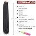 Xtrend 8 Packs 24 Inch Box Braids Crochet Hair Pre-Looped Knotless Medium 3X 144 Strands Boho Hair Extensions Long Black Synthetic for Woman (1B#)