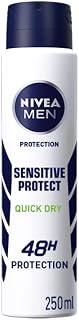 NIVEA MEN Sensitive Protect Anti-Perspirant Deodorant Spray (250ml), Men's Deodorant with 48H Sweat and Odour Protection, Antiperspirant for Men with Chamomile Extracts