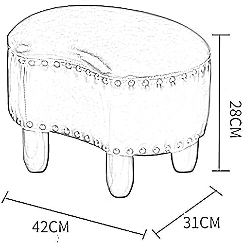 Taburete para sofá de lino ideal como cambiador de zapatos 4