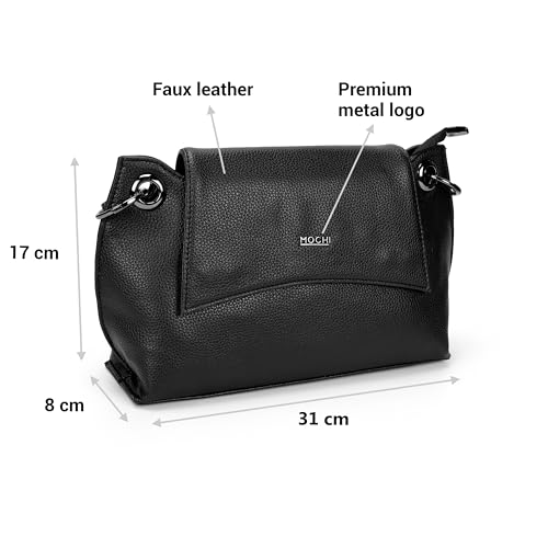 Image of Mochi Women Casual Faux leather Soft Body Magnet closure Solid Sling Bag