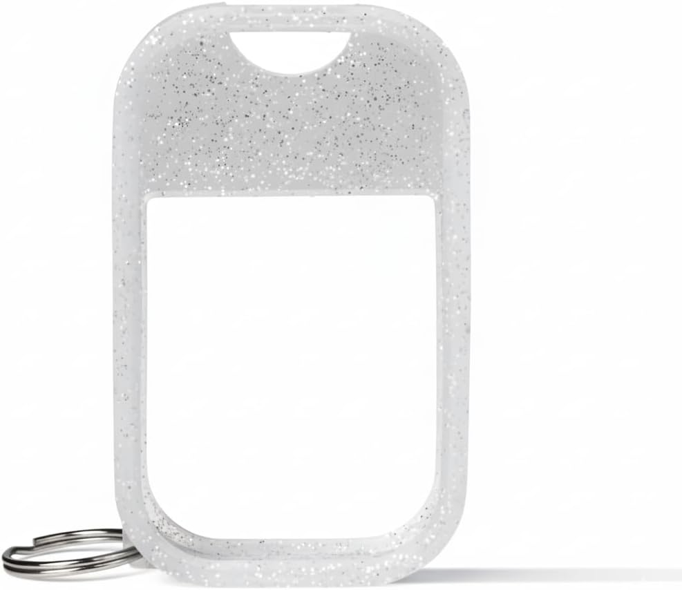 Touchland Silicone Hand Mist Case with Keyring, 1 FL OZ - Frosted Sparkle