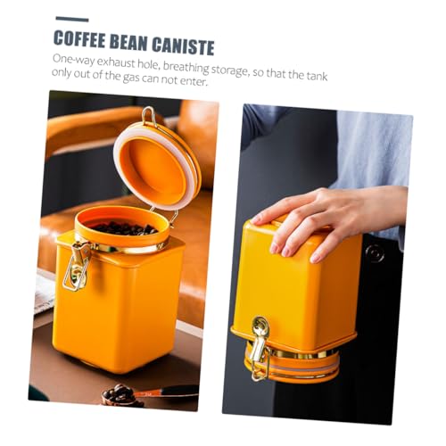 Contenedor Airtight para Granos de Café Naranja miniatura 2