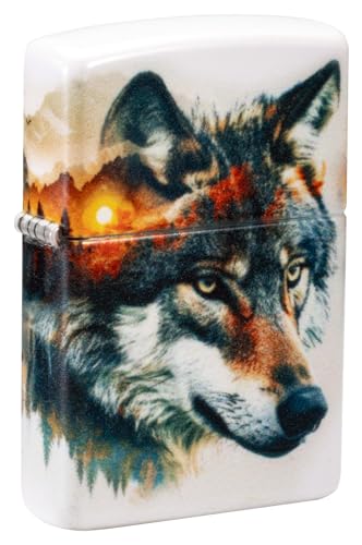 Zippo Lighter: Wolf and Mountains - 540 Color 46866