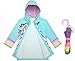 addie & tate Rain Coats for Girls and Boys & Kids Umbrella Set - Toddler Umbrellas for Rain - Kids Raincoat for Boys, Girls Rain Jacket for 3-5 (Unicorn Design)