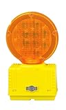 Cortina 03-10-3WAYDC Polycarbonate LED, Amber bi-Directional with photocell, 3-Way Switch, Yellow, housing/Base [uses (4) d-Cell Batteries (not Included)]