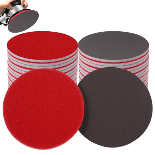 20 Pièces Éponges Abrasives, Grains 2000 Blocs De Ponçage Lavables Et Réutilisables, Rond Éponges De Ponçage, Papier Abrasif Sec et Humide, Flexibles Eponge Abrasive, pour Poncer, Polir, Dérouiller