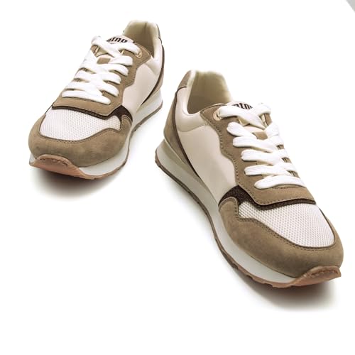 Mtng Para Mujer. 60441 Zapatillas Joggo MarróN (36), Tela, Plano, Cordones, Casual - 4