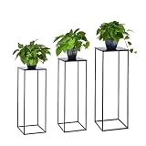 Plant Stand Metal for Indoor Plants, Black Tall Flower Stand for Party Living Room Decor, Set of 3 S