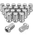 Lug Nuts 1/2 x 20 Chrome, Bulge Acorn Wheel Lug Nuts 1.38" Tall 3/4" Hex Compatible for Jeep Wrangler TJ YJ CJ JK Trucks 20Pcs