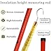 Telescopic Height Measuring Gauge, Insulated Resin Pole for Electric Power Industry, Highway Clearance(2pack,Orange,18m/59ft)