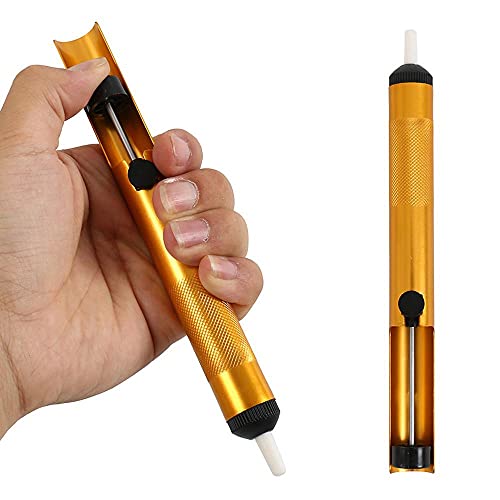 N-K Pompe à dessouder en Aluminium - Pistolet à dessouder - Outil de soudage à main Durable - Doré - 18 cm x 20 mm