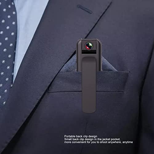 Body camera clipped into a jacket pocket