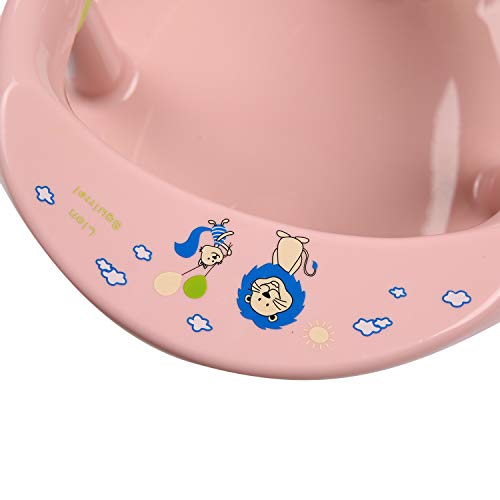Baby Bathtub Seat Baby Bathtub Seat for Sit-Up Bathing Non-Slip Infants Baby Bath Chair for Bath-tub Backrest Support and Suction Cups for Stability 6-18 Months (Pink)