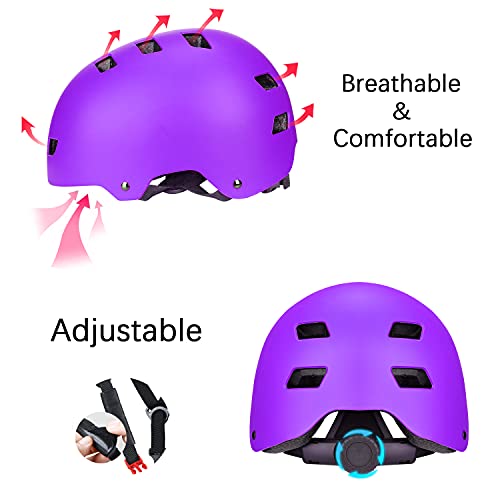 Banzk Bike Helmet With Knee Pads Elbow Pads Wrist Guards For Age 2-14 Youth/Teens, Ventilation Multi-Sport Scooter Roller Skate Rollerblading Skateboarding Climbing Cycling #TOP4