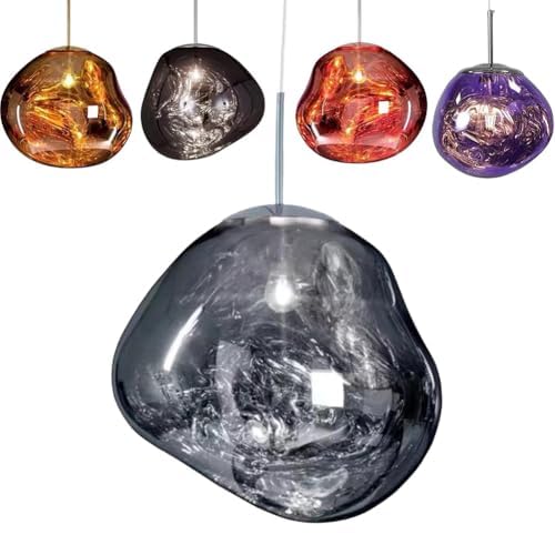 Lustre suspendu noir moderne élégance silvery avec 5 sources lumineuses