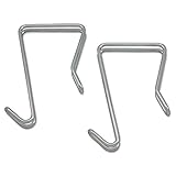 Alera ALECH1SR Single Sided Partition Garment Hook, Silver, Steel (Pack of 2)