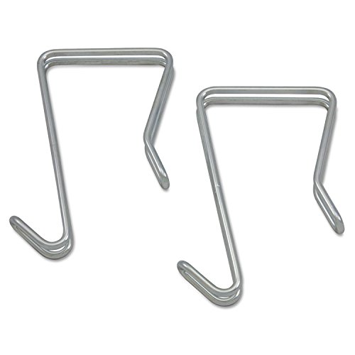 Alera ALE Single Sided Partition Garment Hook, Silver, Steel (Pack of 2)