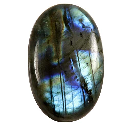 Labradorite cabochon de 41,55 carats, une pierre ovale haut de gamme pour joaillerie Oe03