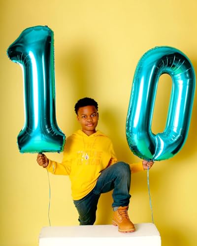 Blue Number 19 Balloon 40 inch, 19 Number Balloons, 19th Blue Birthday Decorations for Girls Boys Kids, 19 Year Old Girls Boys Blue Party Supplies - 4