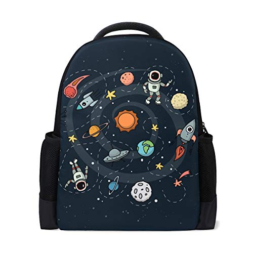 Mochila Astronauta Espacial Rocket Planet Viajes Escolares Guardería para Adolescentes