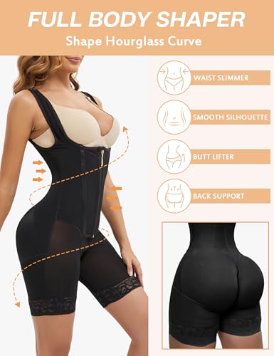 GainKee Fajas Colombianas Moldeadoras Shapewear for Women Tummy Control Body Shaper Butt Lifting Bodysuit Girdle4
