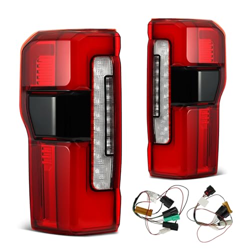 Image of Halogen Upgrade LED Tail Liaht W /BSD Pair Compatible with 2023 2024 2025 Ford F250 F350 Super Duty Rear Light Accessories Rear Brake Lamp Pair