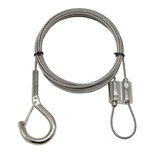 Image of 2-Piece Adjustable Suspension Cable kit for Heavy Frame Picture Photo Mirror Suspension Artwork Pendant 2m x 2mm Stainless Steel Cable
