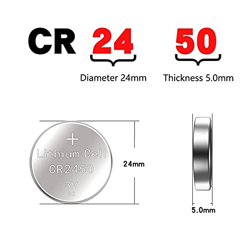 Skoanbe 5Pcs Cr2450 3V Lithium Battery #TOP2