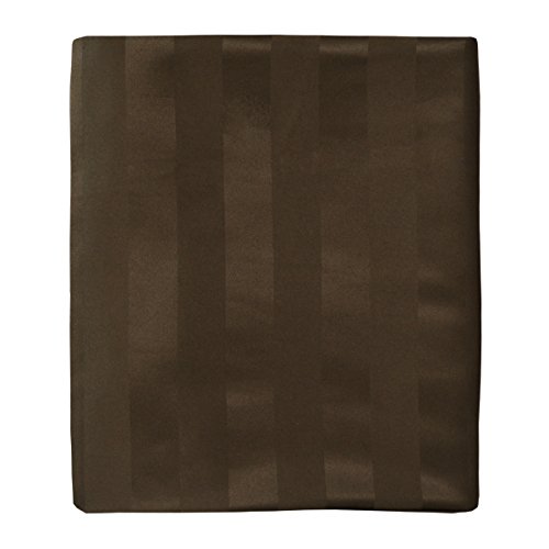 ゆるりら ボックスシーツ クイーン 160×200×30cm サテンストライプ ホテル仕様 おしゃれ 洗える ベッドカバー マットレスカバー ベッドシーツ ブラウン 23843-0027