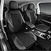Road Comforts Car Seat Cover Full Set, Leather Mesh Seat Covers, Airbag Compatible, Universal Fit for Most Cars, SUVs, Trucks, and Vans - Gray