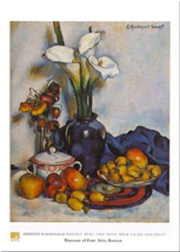 buyartforless Still Life with Arum Lilies and Fruit by Stanton Macdonald-Wright 31.5x23.625 Art Print Poster
