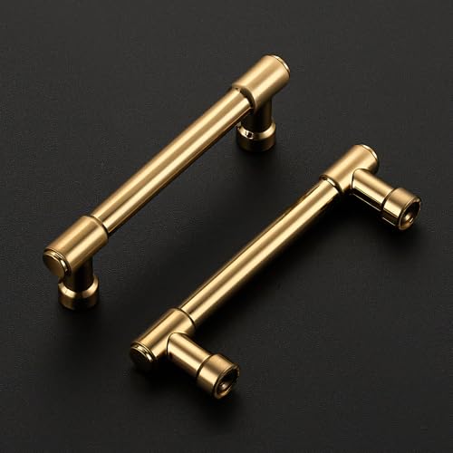 Image of Ravinte Polished Champagne Bronze Cabinet Handles 3 Inch 10 Pack