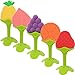 5-Pack Teething Toys - BPA-Free Silicone Fruit Baby Teether Toys
