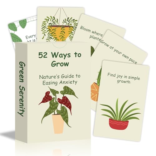Plant Affirmation Cards for Women Balance — 52 Positive and Motivational Cards, Double-Sided Daily Affirmation Cards Deck for Women Plant Lovers for Therapy, Meditation, Self-Care and Mindfulness