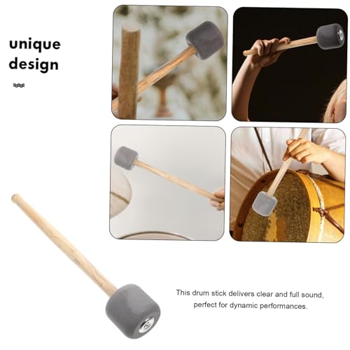 Baqueta de madera ergonómica para bombo color gris miniatura 3