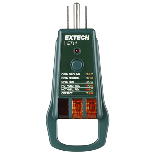 Extech ET11 GFCI Receptacle Tester