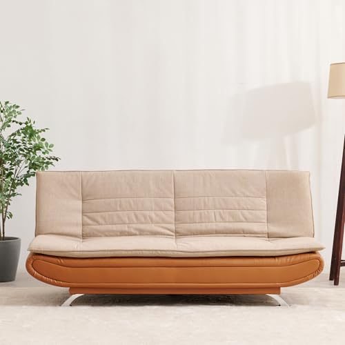 Image of Home Centre | Faith NXT Fabric 3-Seater Sofa Bed | Sofa for Living Room | Beige