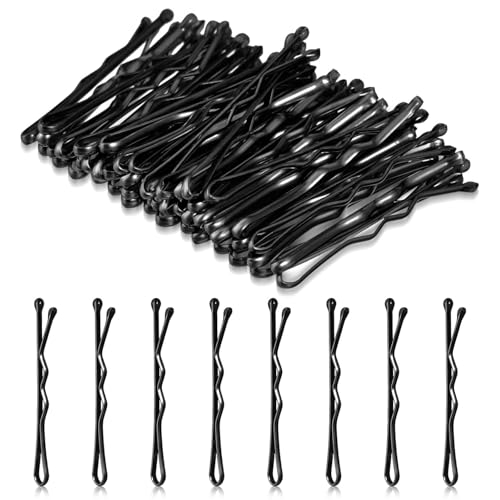 Image of 100 Pcs Premium Medium size Bobby Pins for Women & Girls - Professional Hair Pins with Ball Tips - Strong Grip Hair Clips for Hairstyling, Buns & Daily Wear with storage box